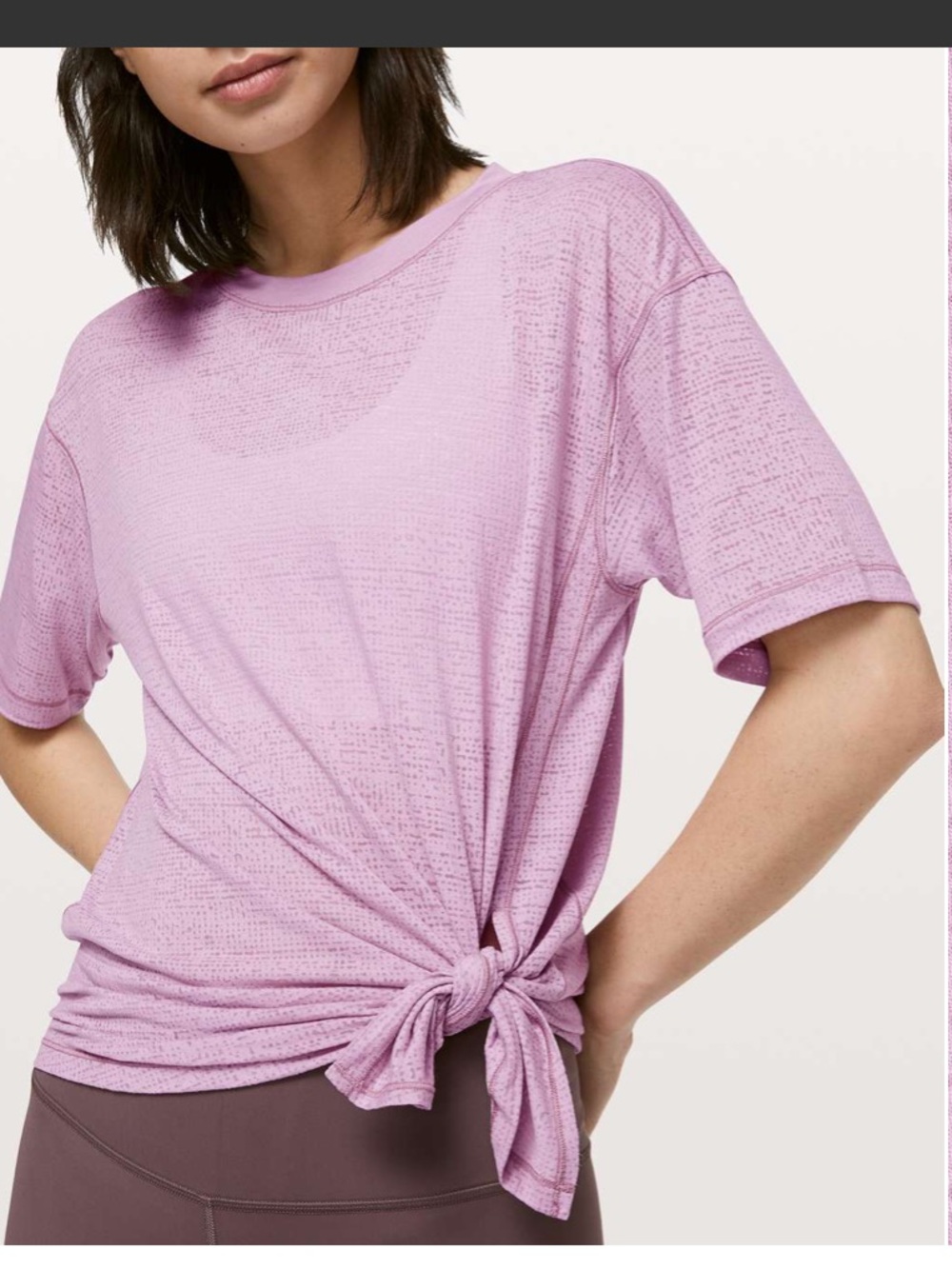 lululemon athletica Sneak Out Short Sleeve Top — Antoinette Pink